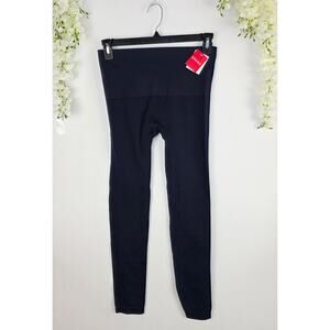 New Spanx Seamless Look At Me Now Leggings 1X Navy High Waisted Shaping Stretch